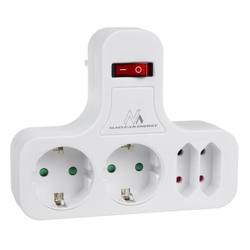 Socket Eléctricos X4 With Switch Typ F MCE224 G