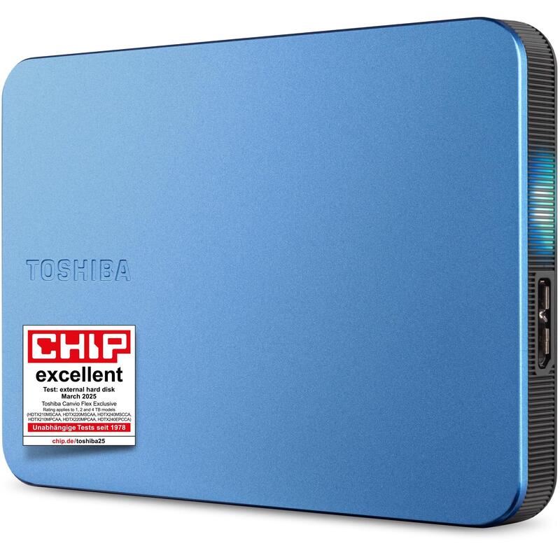 Toshiba HDD 4TB Extern 2 5'' Blue 6 4CM 2 5'' USB 3.2 GEN1 Canvio Flex