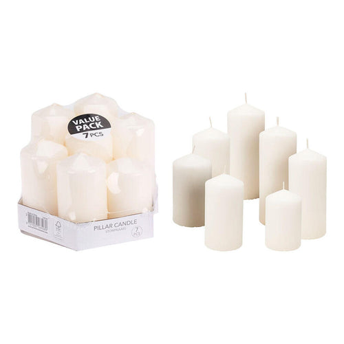 Candles Blancas Ø55MM With Diferentes Alturas, 7 Units — image 1