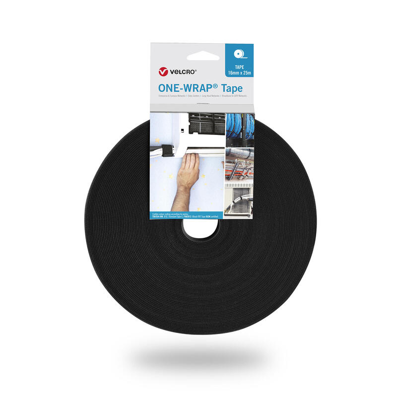 Velcro® One-wrap® Velcro 25M And 10MM Breit Farbe Black