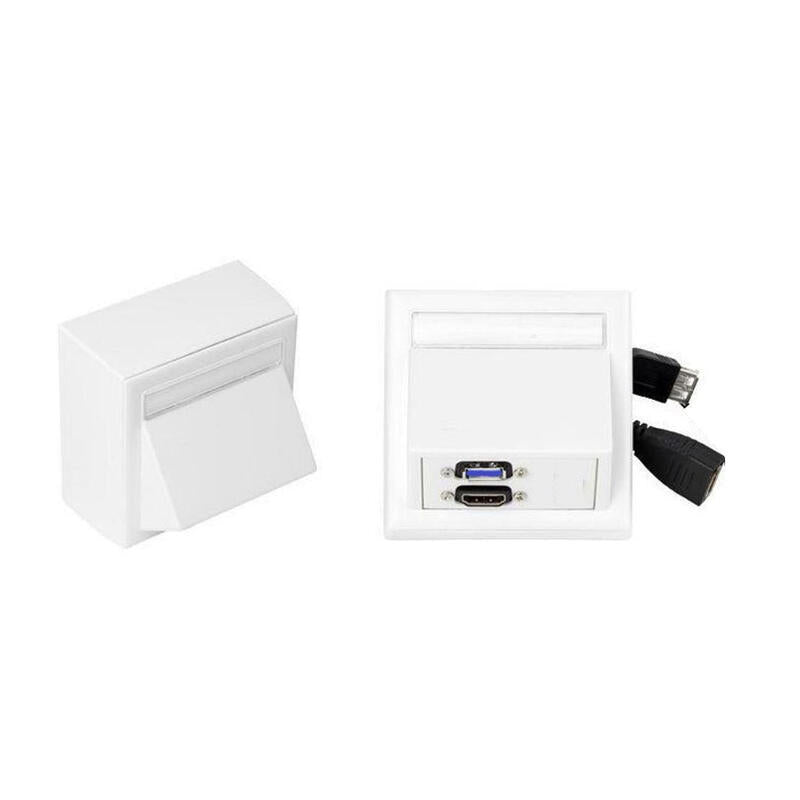Vivolink WI221261 Socket Power HDMI + USB a White