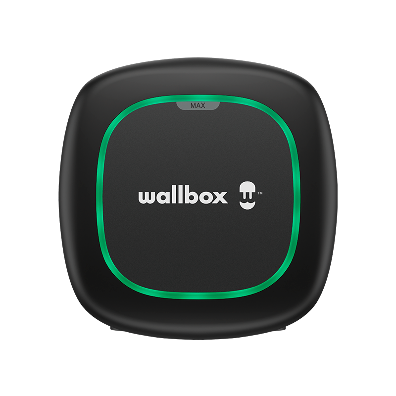 Wallbox Pulsar Max. Electric Vehicle Charge, 7 Meter Cable Type 2, 22KW, DC Leakage + Ocppp, Black