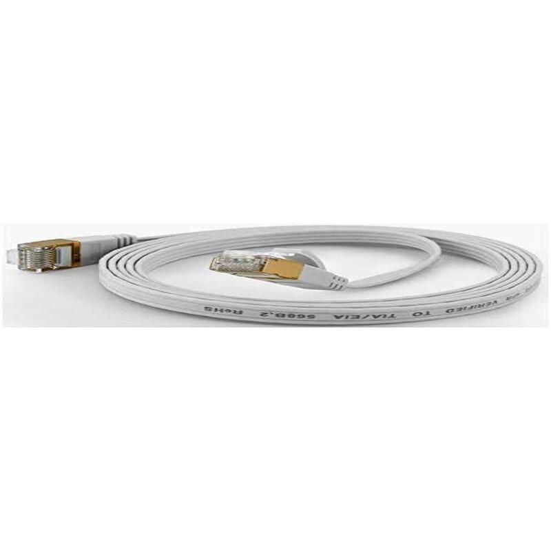 Wantec Network Cable FTP CAT.6 Q1,6X6,5MM 0,10M White