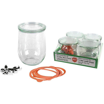 Weck Round Rim Jar Tulip 1,0L Set Of 4 — image 1