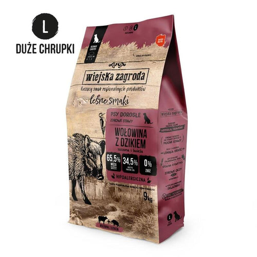 Wiejska Zagroda Beef With Wild Boar L – Dry Dog Food – 9KG — image 1
