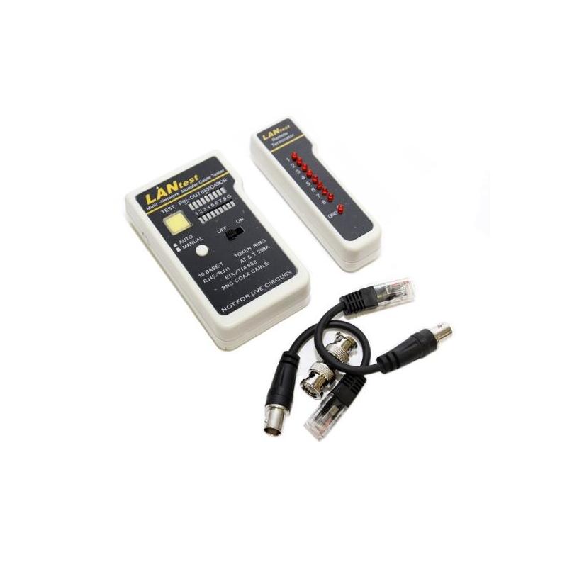 Wp Testeador Network RJ11 / RJ12 / RJ45 / BNC - White And Black