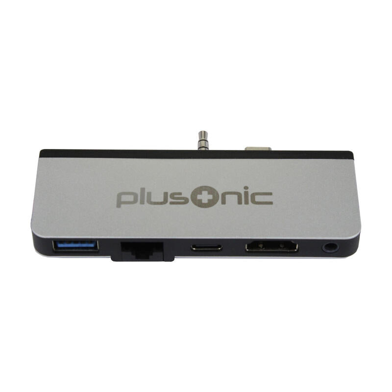 Z Plusonic Docking Adapter Hub Microsoft Surface Go, 5IN1: USB 3.0 RJ45 Gigabit-Ethernet Type-c HDMI Aux